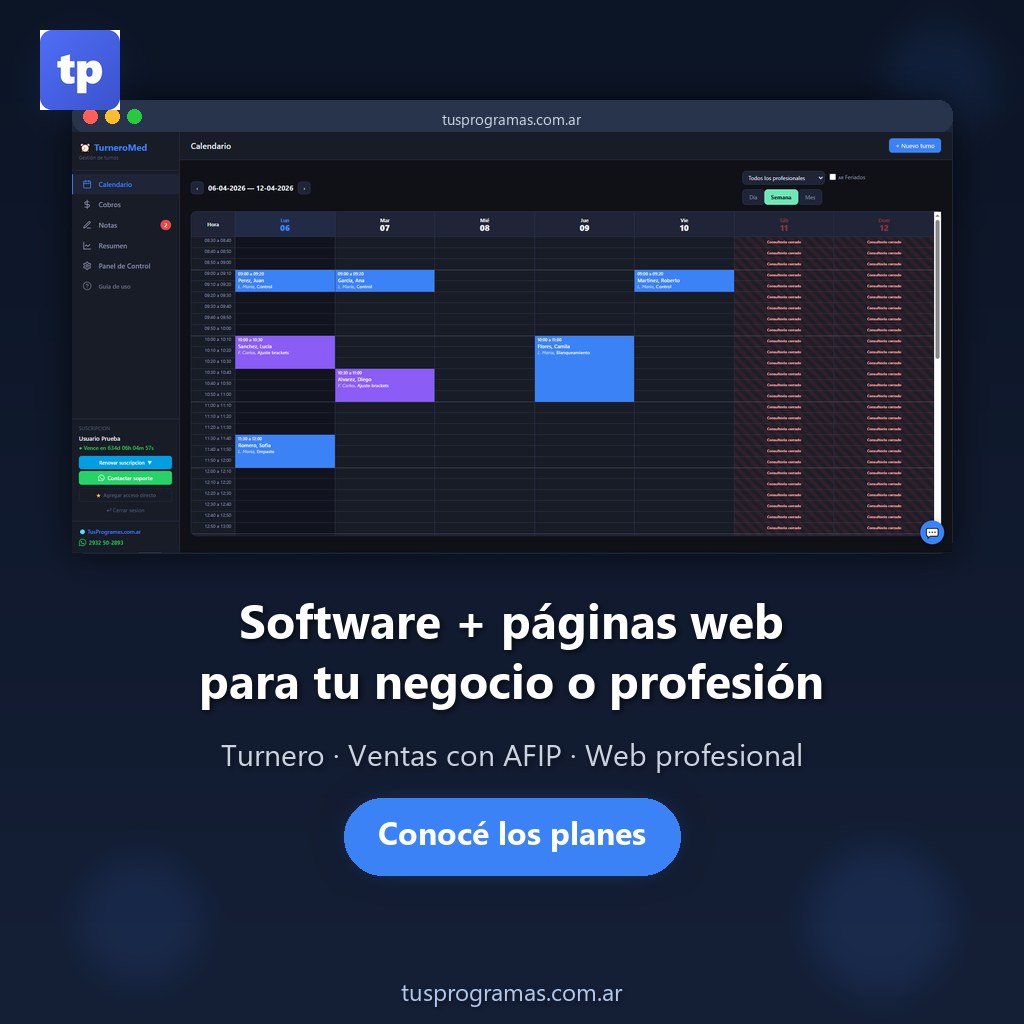 TusProgramas · Software para tu negocio