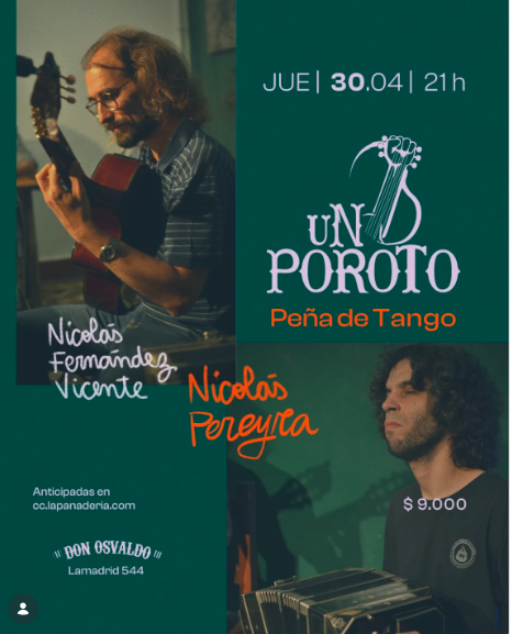 Peña de tango 'Un poroto' especial Día del Trabajador