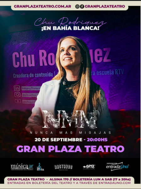 Chu Rodriguez en Bahía Blanca | NMM, Nunca más migajas