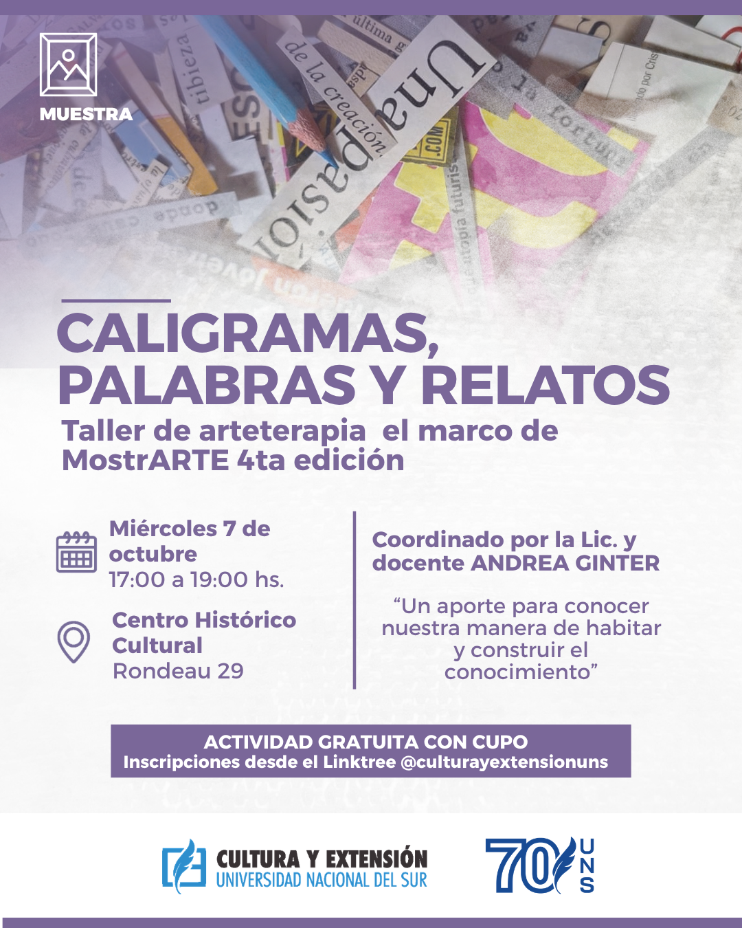 Taller: Caligramas, Palabras y Relatos
