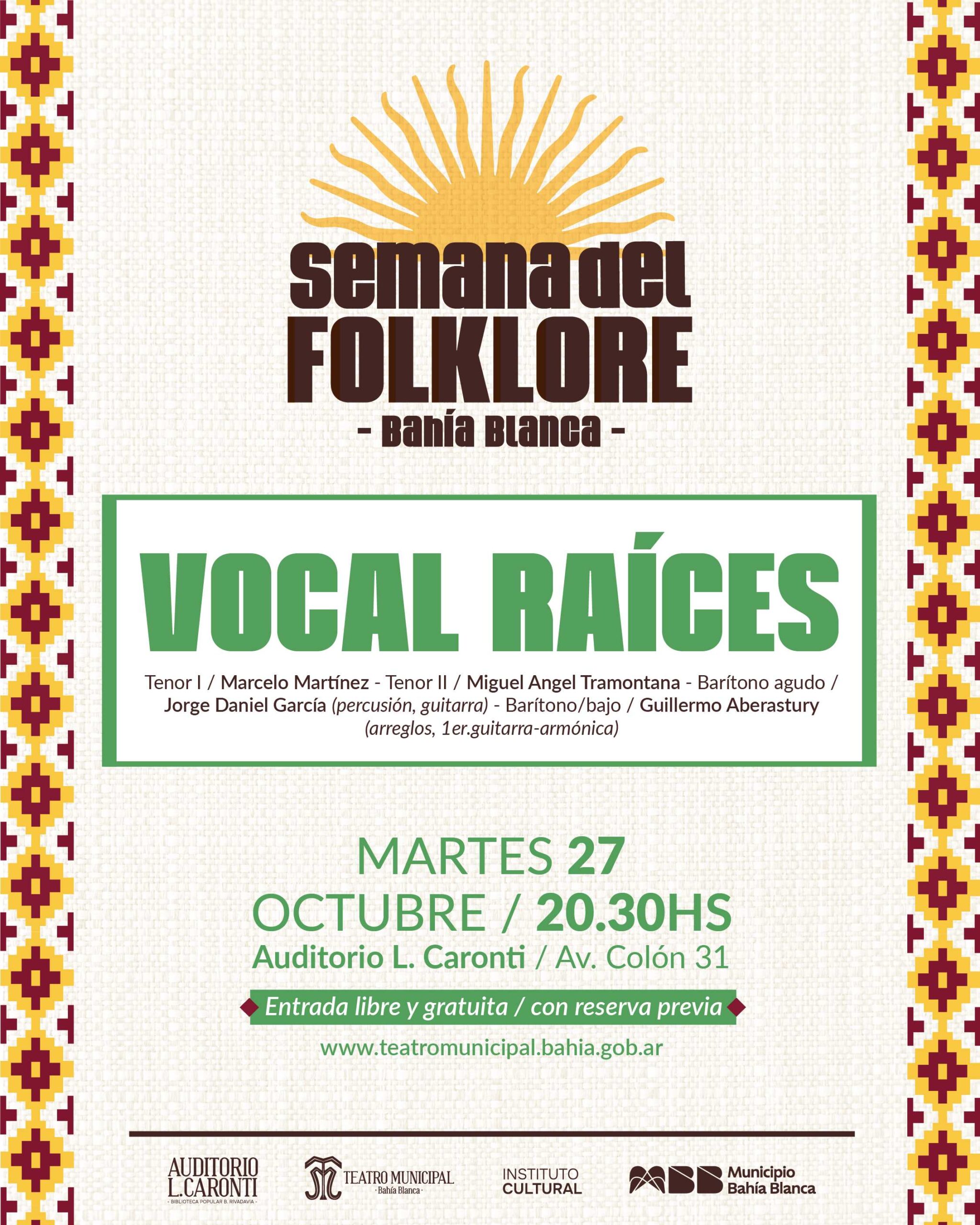 Semana del Folklore: Vocal Raíces