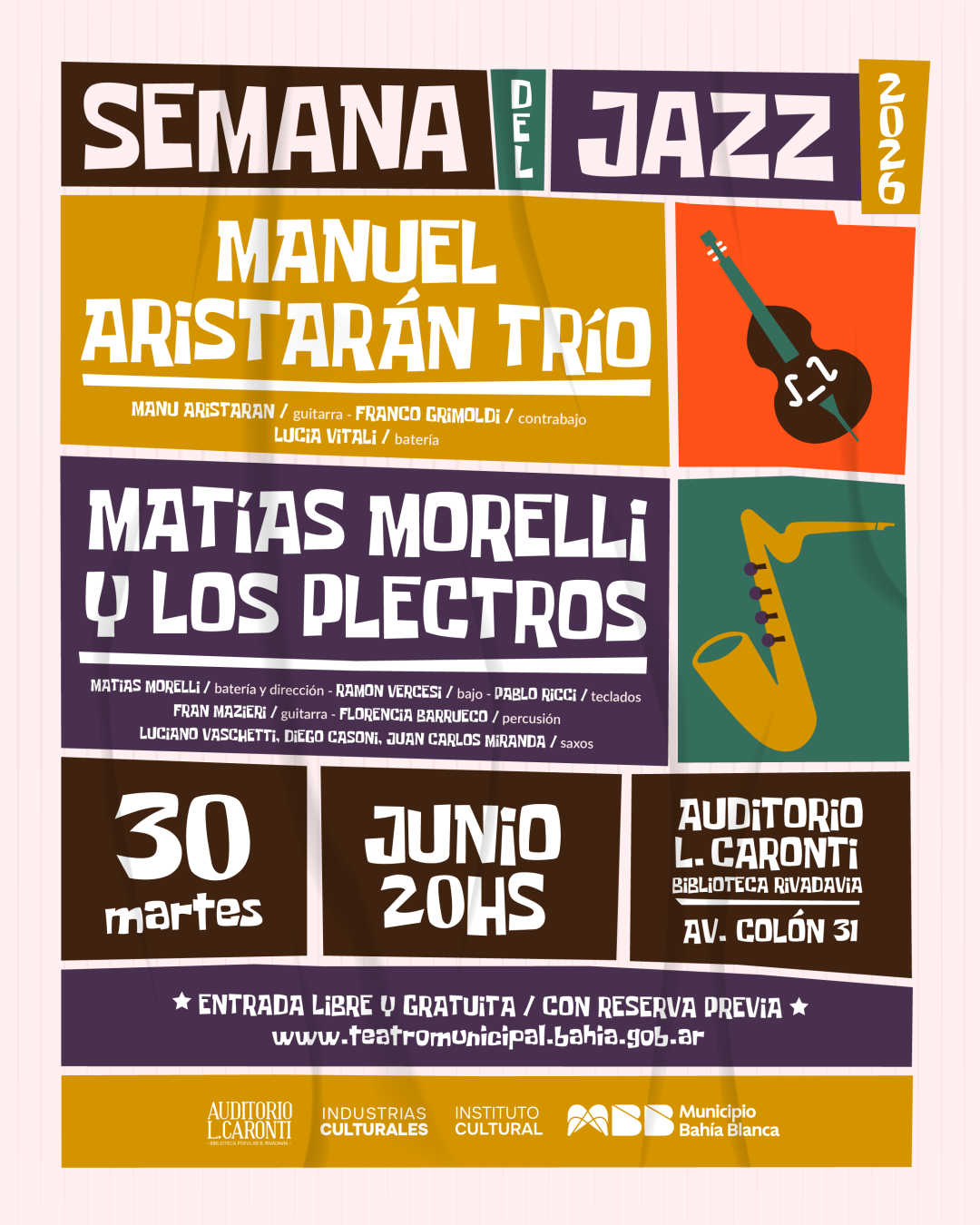 Manuel Aristarán Trio + Matías Morelli y Los Plectros