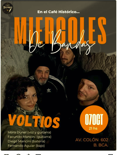 Miércoles de Bandas en el Café Histórico: VoltiOS