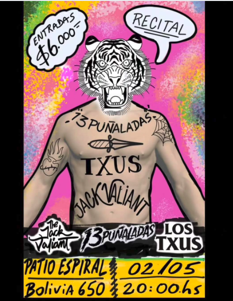 Recital 13 Puñaladas, The Jack Valiant y Txus