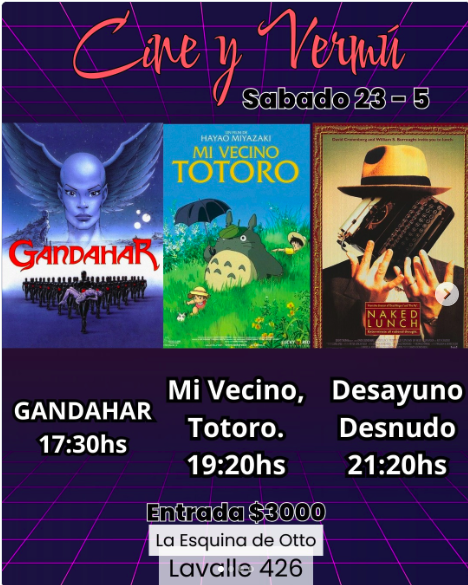 Ciclo de cine y vermú: Gandahar | Mi vecino Totoro | Naked Lunch