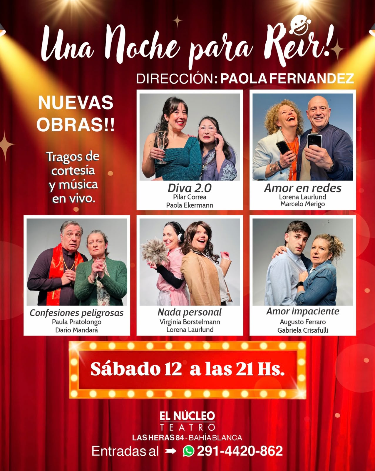 Nuevas Obras en una Noche para Reír