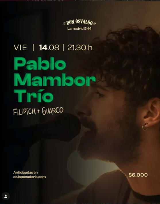 Pablo Mambor Trio en vivo