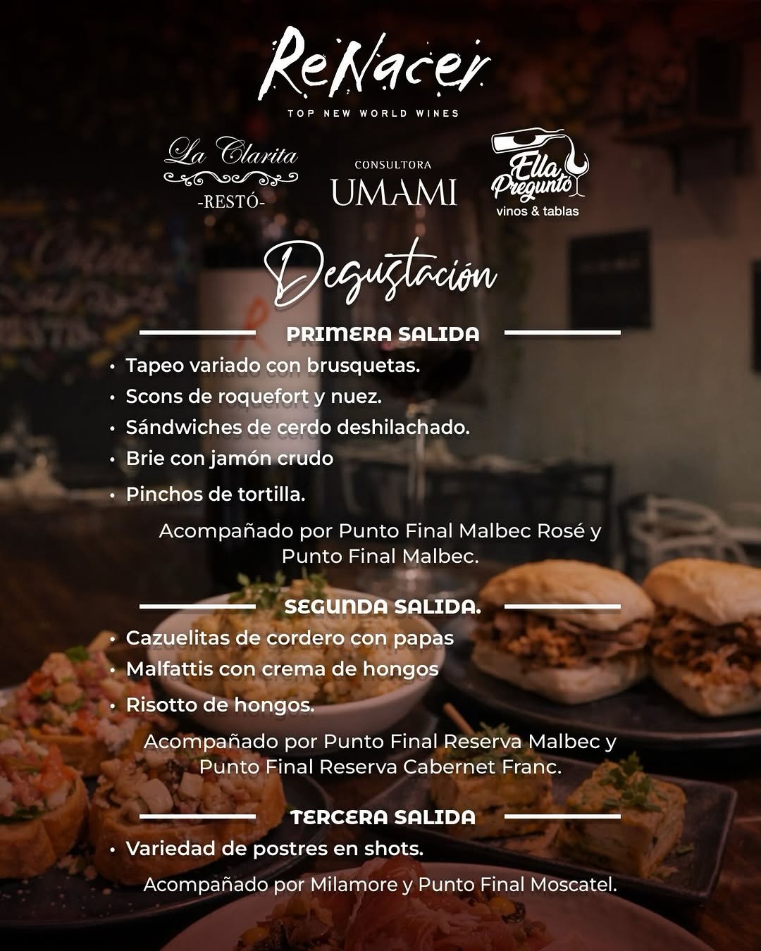 Degustación por pasos