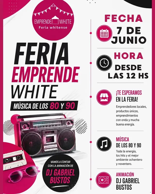 Feria Emprende White: Música de los 80 y 90