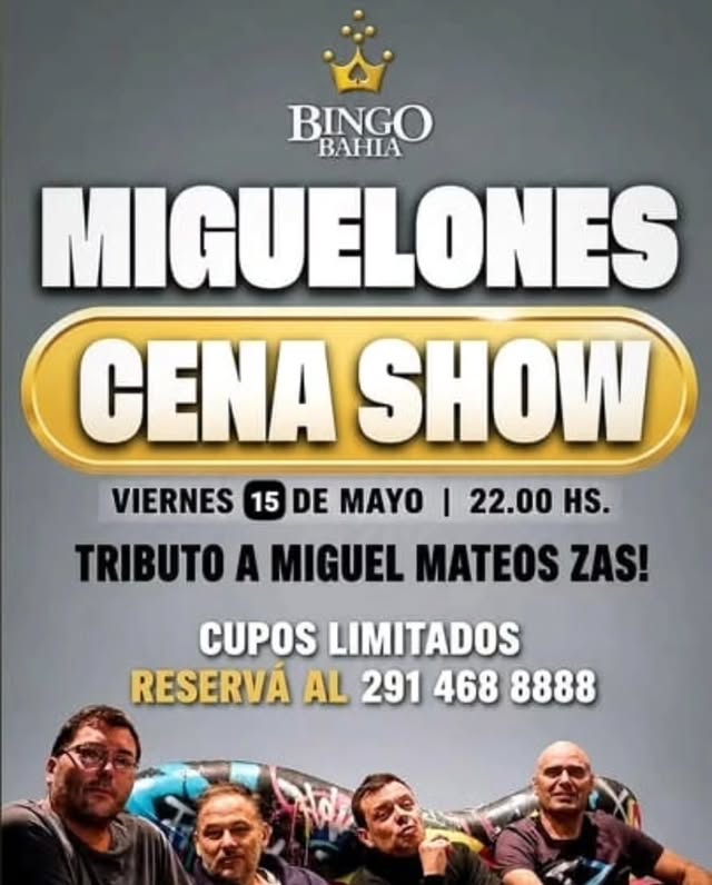Miguelones Cena Show - Tributo a Miguel Mateos Zas!