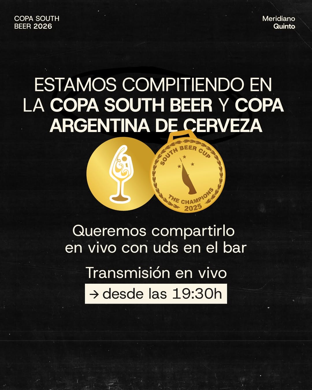 Transmisión Copa South Beer y Copa Argentina de Cerveza
