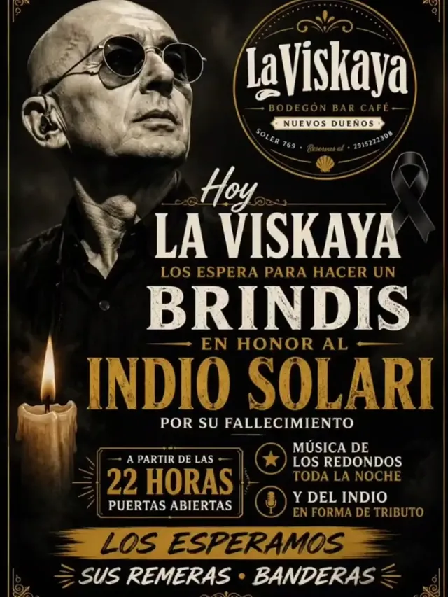 Brindis en honor al Indio Solari